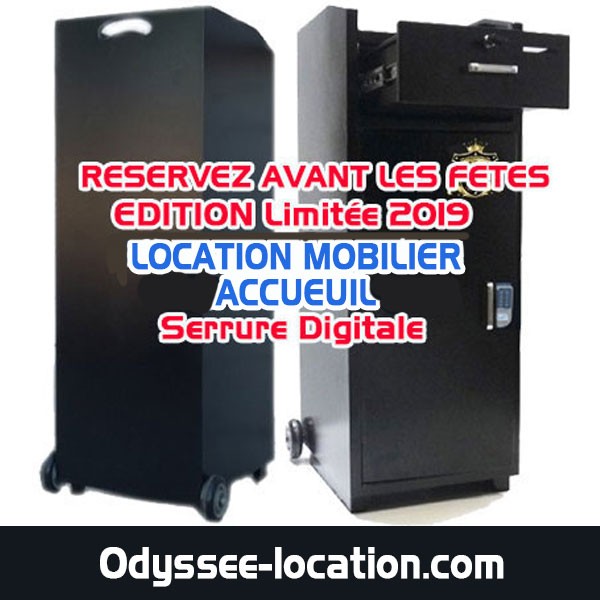 LOCATION MOBILIER ACCUEIL EVENEMENTIEL AVEC SERRURE