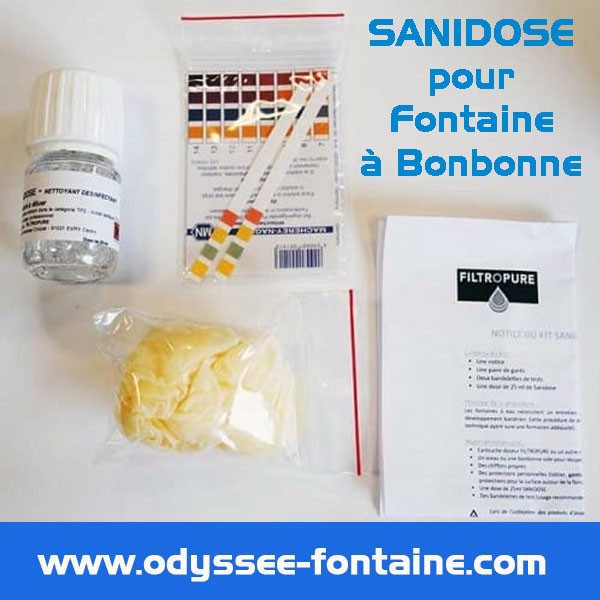 SANIDOSE DESINFECTANT POUR FONTAINE A BONBONNE EAU