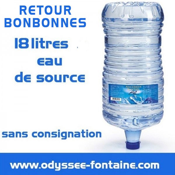 Retour Bonbonne a eau de source 18 L pleine