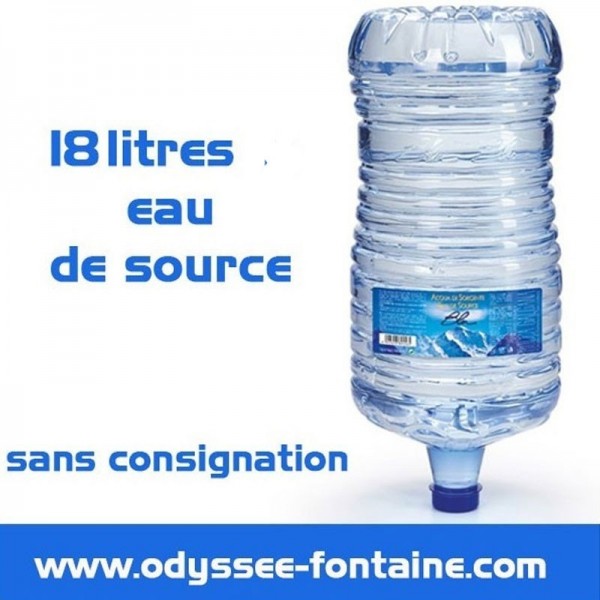 Bonbonne a eau de source 18L pleine en location annuelle