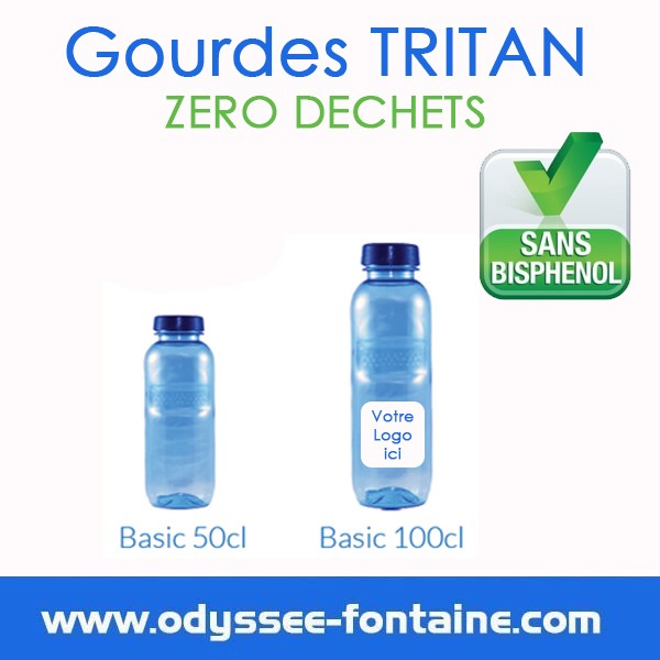 Lot de 50 Gourdes pour fontaine à eau en PET