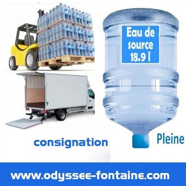 Location bonbonne à eau de source ODYSSEO par 6