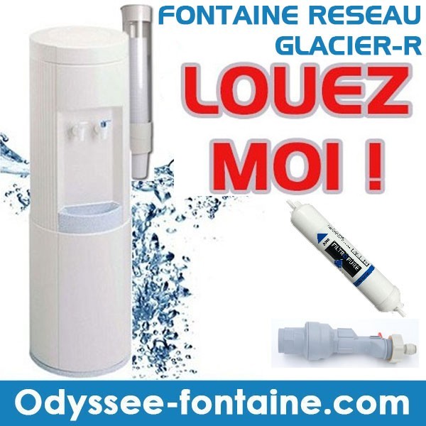 Location Fontaine à raccorder au réseau d'eau potable Froide + Tempérée blanche