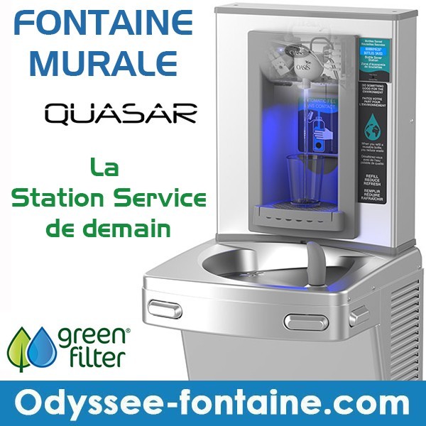 Fontaine à eau Murale réfrigérée et station de remplissage de gourdes