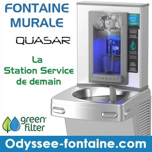 Fontaine à eau Murale réfrigérée et station de remplissage de gourdes