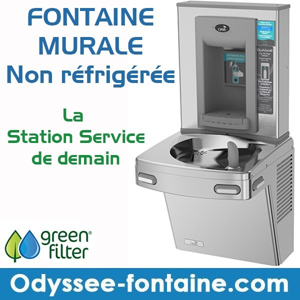 Fontaine à eau Murale non réfrigérée avec station remplissage de gourdes