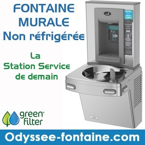 Fontaine à eau Murale non réfrigérée avec station remplissage de gourdes