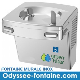 Fontaine à eau Murale non réfrigérée inox avec rince bouche