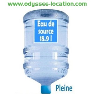 Bonbonnes 18,9L eau de source consignée - Facturée en cas de non restitution