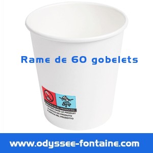 Gobelets cartons 20cl par rame de 60 pcs